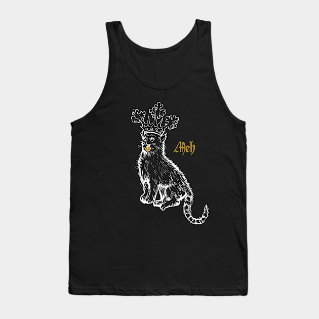 Funny Cat Medieval Tank Top by Darkstar Designs